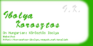 ibolya korosztos business card